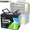 YULONGNE Batteria Yulongne 12V 100Ah Lifepo4 12.8V 300Ah a ciclo profondo con protezione BMS, batteria di accumulo energetico da 1280Wh per uso marino, camper, energia solare, senza tasse UE.