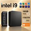 NONE Mini PC Portatile 2026 con Windows 11, Intel Core i9 8950HK/i3 6100U, 16GB RAM, 1TB, Computer da Gaming, WiFi Dual-Band, Mini Desktop PC a 6 Core
