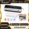 NONE Podofo Sigillatrice Sottovuoto per Alimenti 6-in-1 con Modalità Asciutto/Bagnato, 65KPa, Pulsante Touch, Timer Digitale Integrato, Taglierina Incorporata, con 100 Sacchetti Termosaldabili per