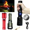 XIWANGFIRE Torcia con Accendino e Power Bank, Ricaricabile, Zoomabile, 5 Modalità, Super Luminosa, Impermeabile per Campeggio, Emergenze e Sopravvivenza