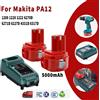 Turpow Batteria ricaricabile da 5000 mAh per Makita PA12 12V, utensile elettrico a batteria per trapani senza fili 1200 1220 1222 6270D 6271D 6227D 4331D 6317D