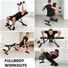 zollor Panca per Manubri Regolabile, Panca per Pesi, Sgabello Fitness, Attrezzatura per Palestra Domestica, Panca Pieghevole, Allenamento di Forza, Panca Multi-Posizione, Panca per Allenamento