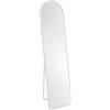 NONE Specchio a figura intera 146x36 cm per camera da letto, cabina armadio e ingresso con supporto posteriore stabile e design moderno con angoli arrotondati