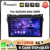 podofo Autoradio Podofo 2Din WIFI 4G per SUZUKI Alto 2009, lettore multimediale con controllo vocale AI, 8Core, Carplay, Android Auto, DSP, navigazione GPS, 8+128G, Bluetooth.