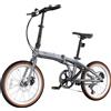 NONE Bicicletta Pieghevole EVERCROSS TECH 20 Pollici - 7 Velocità - Telaio in Alluminio Ultra-Leggero - Freno a Disco - EM1