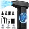 NONE Soffiatore d'Aria Cordless ad Alta Potenza (150.000 Giri/Min) con Motore Brushless - Soffiatore Turbo Ricaricabile da 6.000mAh, 3 Velocità Regolabili, Portatile - per Pulizia PC, Tastiere, Auto e Casa