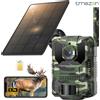 NONE Fotocamera per Fauna Selvatica 4G LTE con App, Fotocamera da Caccia Solare 2.7K con Scheda SIM, Fototrappola, Sensore di Movimento PIR, Visione Notturna, Senza Scheda SD