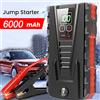 DWiusty Avviatore di emergenza per auto da 6000mAh, 12V, potente power bank portatile, sistema di ricarica per batteria auto, booster automatico.