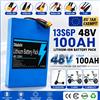 Batteria agli ioni di litio Panasonic 18650 13S6P da 48 V 100 Ah 2000 W, adatta per biciclette da 54,6 V + presa BMS integrata opzionale + caricabatterie da 54,6 V