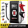 BSMOOM Avviatore di emergenza per batterie auto con pompa ad aria da 150 PSI, scatola avviamento a comparsa, compatibile con tutti i motori a benzina/10L diesel, gonfiatore portatile per pneumatici, batteria