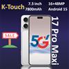 K-Touch Telefoni Cellulari iFone 17 Pro Maxi Smartphone Android 15, Cellulare 7.3 Pollici 16+48MP 22GB+2TB 7800mAh 5G Dual SIM Sbloccato con Impronta Digitale Versione Globale