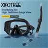 XIAOTREE Set Snorkel Professionale con Maschera Subacquea per Adulti in Vetro Temperato, Attrezzatura Panoramica per Snorkeling e Allenamento di Nuoto