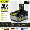 RYOBI Batteria di ricambio Ryobi ONE+ 18V 8.0Ah agli ioni di litio, consegna rapida UE, compatibile con P102 P103 P104 P105 P107 P108 P190