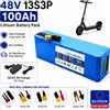 RYOBI Batteria agli ioni di litio 48V 100Ah 2000W 13S3P per monopattino elettrico e-bike, batteria 18650 con BMS intelligente, caricabatterie 54.6V, stock UE, consegna rapida