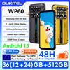 OUKITEL [Spedito dall'interno dell'Europa] OUKITEL WP60 5G Smartphone Robusto, Display HD+ da 7,2 Pollici, 36(12+24)GB RAM+512GB ROM, MediaTek Dimensity 7025 5G, Batteria da 10000mAh, Ricarica Rapida 33W,
