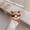 Bandai Custodia Protettiva per Auricolari Wireless Bluetooth Airpods 4 2 3 1 Pro 3 2, Design 3D Pocket Monsters Pokemon Poké Ball Evoli