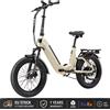 NONE TTGO F7 Bicicletta elettrica pieghevole per adulti, bici elettrica da città da 20 pollici con batteria rimovibile da 48V 15Ah (720Wh), velocità di 25 km/h, autonomia di 100-120 km, freni a disco