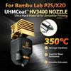 BEGRINT Aggiorna UHMCoat ™ Per Bambu Lab P2S X2D Hotend 0.2/0.4/0.6/0.8mm Ugello con Rivestimento HV3400 in Materiale Ultra Duro ad Alta Durezza