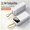 YVOER Power bank portatile da 50000 mAh, caricabatterie portatile a ricarica rapida da 66 W, USB-C/USB-A, compatibile con iOS e Android, supporta la connessione simultanea di due dispositivi