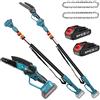 Seeiswork Seghetto Elettrico Telescopico da 6 Pollici per Potatura Rami Alti, Sega a Catena Regolabile per Lavorazione del Legno e Giardinaggio, Utensile Elettrico per Batteria Makita 18V, Potente Motosega da