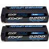 DXF Batteria Lipo DXF 2S 9200mAh 7.6V 140C 5mm T Plug Hardcase per Buggy 1/10, Truggy, Offroad, Auto, Barca, Camion, Elicottero da Corsa