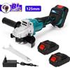 GECOFEER Smerigliatrice Angolare Elettrica Brushless 125MM, 3 Velocità, Senza Fili, Utensile da Taglio per Lavorazione del Legno, Compatibile con Batteria Makita 18V