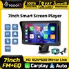 Podofo Dash Cam 7" con Registratore, CarPlay Wireless, Android Auto, Airplay, Monitor per Auto, EQ, Lettore Smart Portatile, BT, FM, Dash Cam Portatile, Autoradio