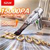 SZUK Potente Aspirapolvere per Auto 15000Pa, Forte Aspirazione, Macchina Portatile per Pulizia, Mini Aspirapolvere Senza Fili per Auto