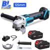 GECOFEER Smerigliatrice angolare elettrica senza fili da 125 mm, 4 velocità, per levigatura e lucidatura, utensile elettrico per la lavorazione del legno, compatibile con batteria Makita 18V