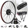 Bafang Kit Motore Mozzo Posteriore 48V500W 26" 27.5" 28"/29" 700C Kit Conversione Bici Elettrica Set Motore Mozzo senza Spazzole con Ingranaggi 8Fun G020 H400B per Cassetta 135-142MM con Batteria
