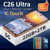 K-Touch Smartphone K-Touch C26 Ultra Android 5G, Cellulare HD 7.3 Pollici, 22GB 2TB, 7800mAh, Octa Core, Dual SIM Sbloccato, Fotocamera 16+48MP, Versione Globale