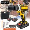 Magnitt Trapano Elettrico a Impatto 25+3 con Batteria al Litio 21V, Avvitatore Elettrico a 2 Velocità, Martello Perforatore, Utensile Elettrico