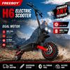 NONE Monopattino Elettrico FREEBOY H6 con Doppio Motore, Batteria 48V21AH, Pieghevole, Pneumatici Fuoristrada da 11 Pollici, per Adulti, per Pendolarismo e Tutti i Terreni