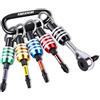 Geinxurn Set di Porta-Bit per Portachiavi Geinxurn, Asta di Prolunga Magnetica in Alluminio con Attacco Esagonale da 1/4 di Pollice, Blocco Doppio One-Touch e Cambio Rapido