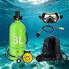 NONE Kit Completo Bombola Subacquea Portatile da 3L, 30-40 Minuti di Immersione, Bombola Gonfiabile con Maschera HD a Visione Ampia per Snorkeling, Nuoto e Sport Acquatici