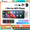 podofo Autoradio Podofo 6.5'' 1Din con Carplay Wireless, Android Auto, Lettore Multimediale, FM/AM/RDS, Mirror Link, Bluetooth, USB e TYPE-C