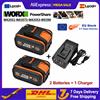 Batteria Ricaricabile Li-ion Worx 20V 6.0/8.0Ah WA3551 WA3551.1 WA3553 WA3641 WX373 WX390 per Utensili Elettrici con Caricabatterie