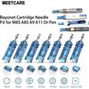 MEETCARE Aghi a Baionetta per Dr. Pen M8S A8S A9 A11, con 12, 18, 24, 36, 42 Punte Rotonde, Nano, 3D, Microneedle per Strumenti di Cura della Pelle del Viso e del Cuoio Capelluto
