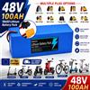 Batteria al litio ricaricabile 100Ah 48V 100% nuova 13S5P 18650 con BMS intelligente integrato per macchinari elettrici da 1500W