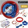 NONE Kit di Cablaggio per Altoparlanti Auto 1500W, Portafusibili, Cavo Metallico, Parti per Modifiche Veicoli, 8GA, Amplificatore Bassi