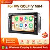 AINAVI Wireless CarPlay Android Auto 2 Din per Volkswagen VW Golf 4 MK4 MK5 Passat B5 Polo Bora Jetta T5 Transporter Lettore Multimediale Video Stereo per Auto BT FM RDS DSP SWC Telecamera AHD Schermo