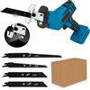DWiusty Sega elettrica a batteria da 100 mm, 3000 giri/min, velocità variabile, per taglio metallo e legno, compatibile con batteria Makita 18V