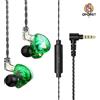 Casco da gioco cablato, casco intraauricolare Hi-Fi con Dynamic Player 1DD 10mm, cavo EMI per ascoltare la Coppa del Mondo americano-canadese, regalo di Pasqua/Natale/Dia del Papà/Dia della Mamma