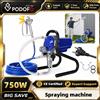NONE Pistola a Spruzzo Elettrica Airless Podofo 750W, Spruzzatore di Vernice ad Alta Pressione Regolabile, Macchina per Pittura Multiuso con Manometro