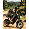 bodywel Bicicletta Elettrica Fat Tire, Bodywel M16PRO 16x4.0' E-Bike a Sospensione Completa, Batteria 48V 15Ah, Autonomia 80km, Bici Elettrica Fuoristrada con Doppi Freni a Disco, E-Bike da Montagna per