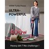 Vactidy Aspirapolvere con Cavo Vactidy C8, Potenza di Aspirazione 60kPa, Cavo da 7m, Leggero 1,7kg, Motore Turbo 600W, Contenitore Polvere 1,5L, Spazzola a V