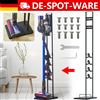 NONE Supporto da pavimento universale per aspirapolvere Dyson V8, V10, V12, V15 Detect Absolute, con portaoggetti e base di ricarica, porta attrezzi per V7 V8 V10 V11 V12 V15, senza foratura, nero/bianco