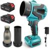 GECOFEER Soffiatore Elettrico Senza Spazzole 12000PA 38000RPM, Ventilatore Turbo Portatile per Soffiare e Aspirare Foglie e Polvere, Compatibile con Batteria Makita 21V