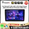 Podofo 10'' WIFI 4G Autoradio per Renault Trafic 2001-2010/Opel Vivaro 2006-2010/Nissan Primastar 2006-2014 Navigazione GPS Carplay Android Auto 8Core DSP