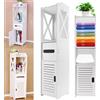 NONE Mobiletto da Bagno a Colonna Salvaspazio con Cassetto Porta Rotoli e Vano Contenitore, Organizzatore Multiuso per la Casa, 7'x 7.87''x 31''